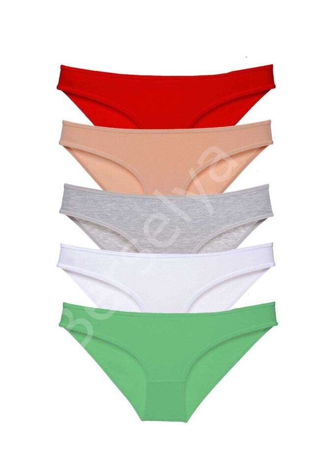 5 adet Süper Eko Set Likralı Kadın Slip Külot 524 XL