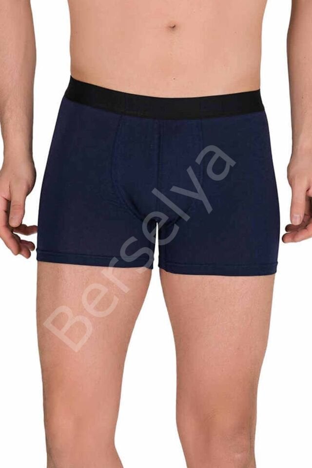 Pamuk Modal Likralı Esnek Erkek Boxer Lacivert 4476B