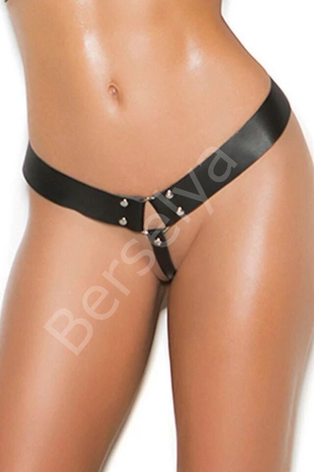 Suni Yumuşak Deri Harness Sexi Fantezi Tanga Külot  81075
