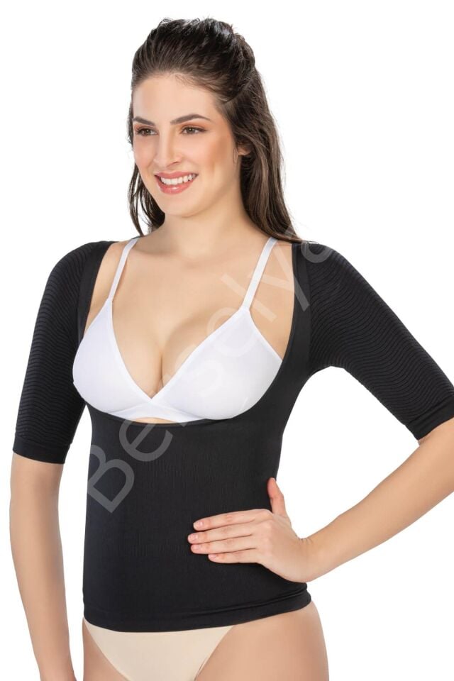 Siyah Mı Emay 5014 Göğsü Açık Yarım Kollu Korse