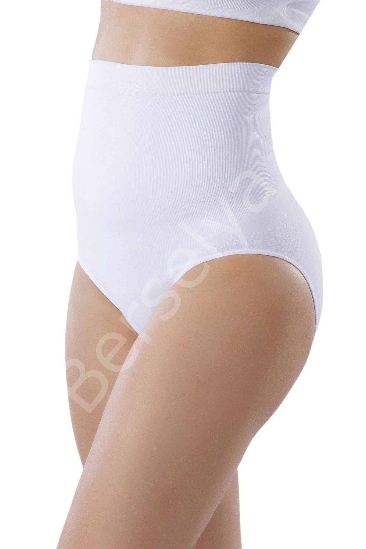 Yüksek Bel Kadın Slip Korse 13003 - Beyaz XL