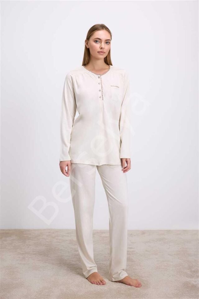 Uzun Kollu T-shirt Pantolon Pijama Takımı