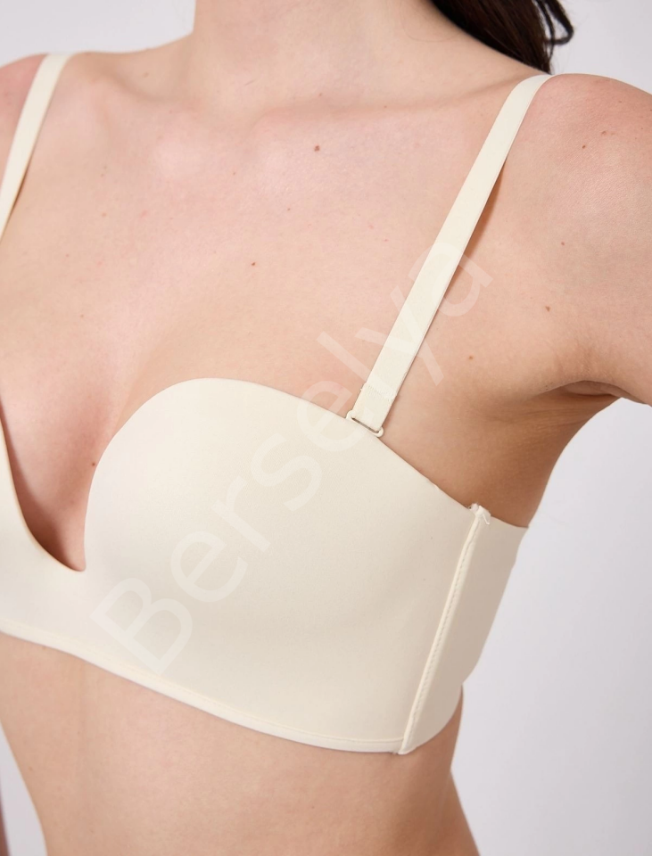 Freshness Msf05 Destekli V Dekolte Lazer Kesim Sütyen