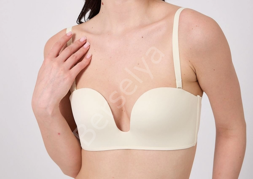 Freshness Msf05 Destekli V Dekolte Lazer Kesim Sütyen