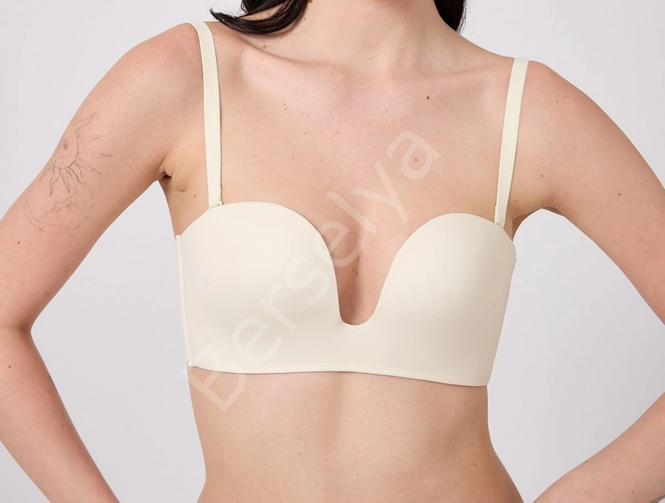 Freshness Msf05 Destekli V Dekolte Lazer Kesim Sütyen