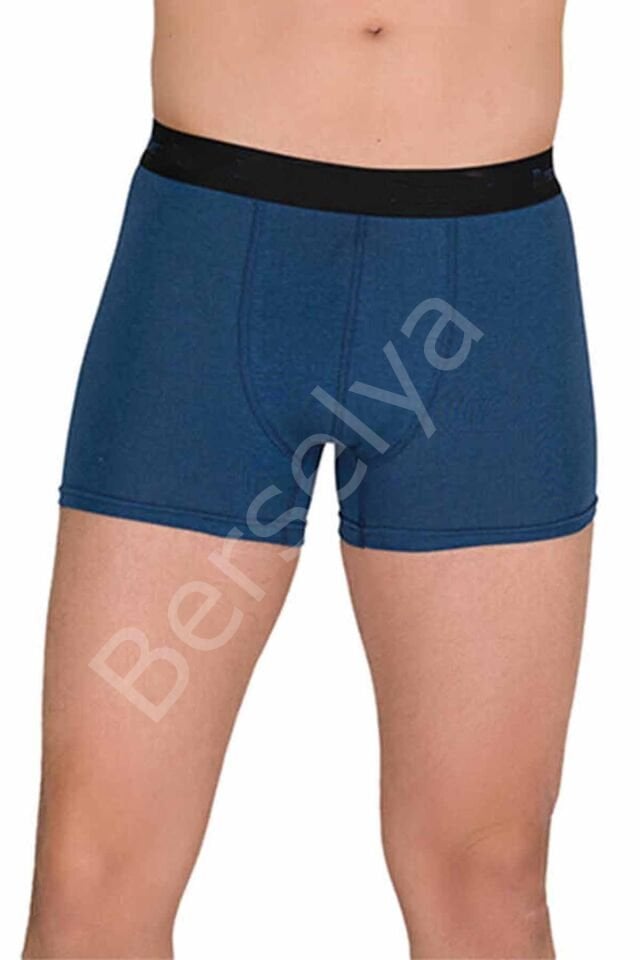 Pamuk Modal Likralı Esnek Erkek Boxer İndigo 4476B