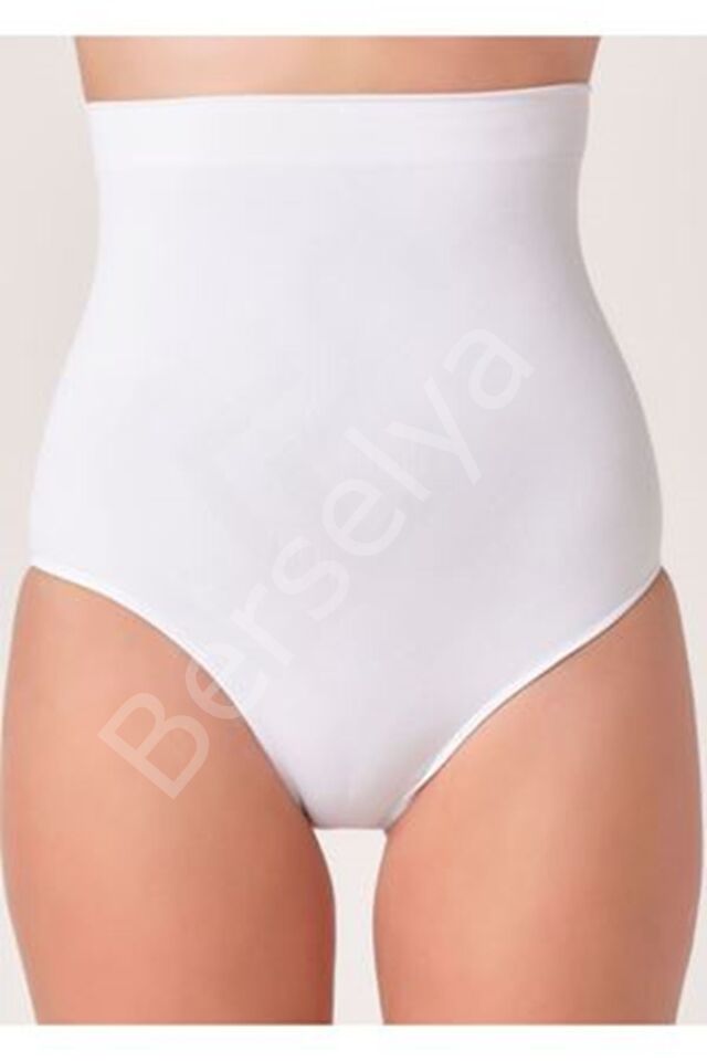 Beyaz Kadın Dikişsiz Slip Korse - 780 - Kopya