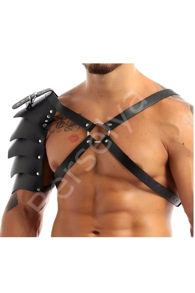 Siyah Erkek  Harnes Göğüs Zırhı Gd-88011