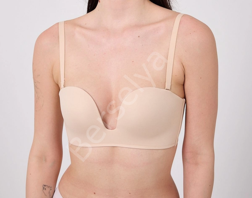 Freshness Msf05 Destekli V Dekolte Lazer Kesim Sütyen