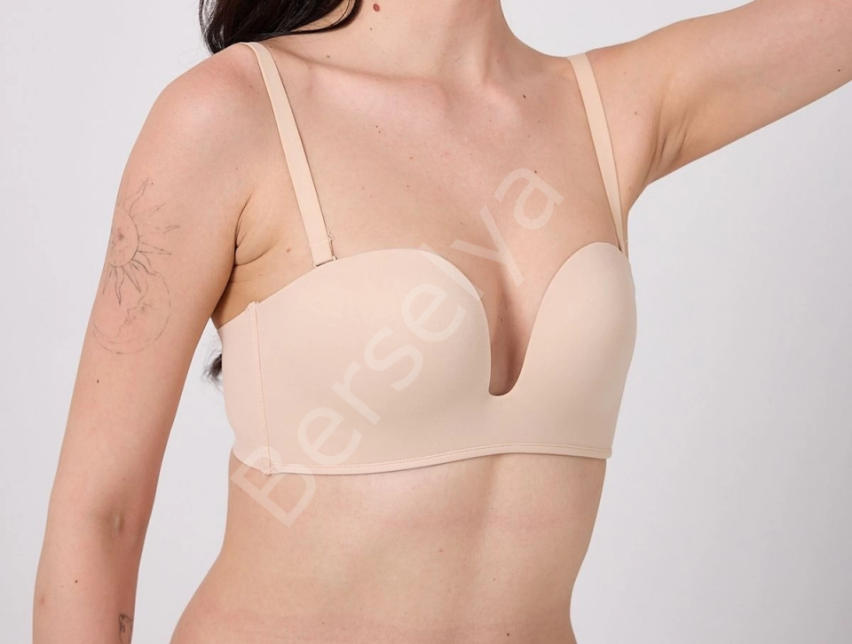 Freshness Msf05 Destekli V Dekolte Lazer Kesim Sütyen