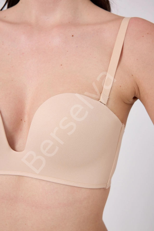 Freshness Msf05 Destekli V Dekolte Lazer Kesim Sütyen