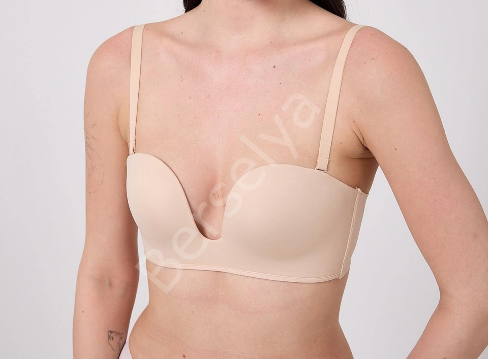 Freshness Msf05 Destekli V Dekolte Lazer Kesim Sütyen