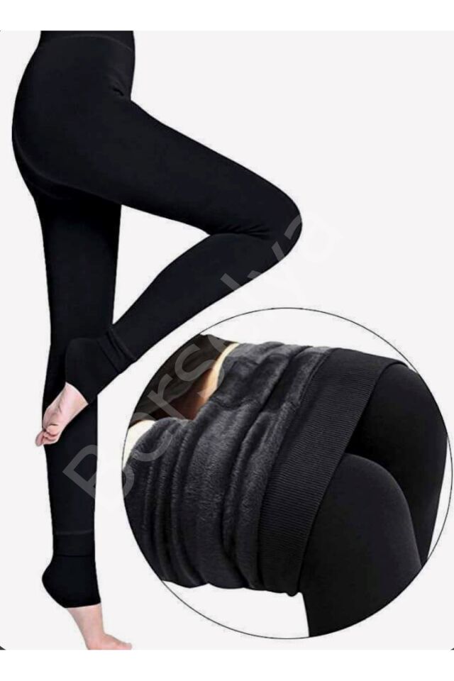 Siyah Peluş Tayt Pt580-1