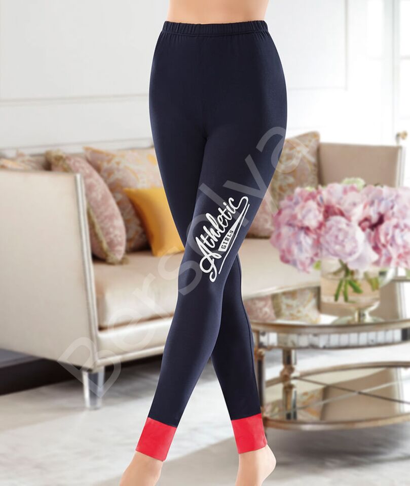 Athletic Baskılı Sporcu Kadın Tayt 0543