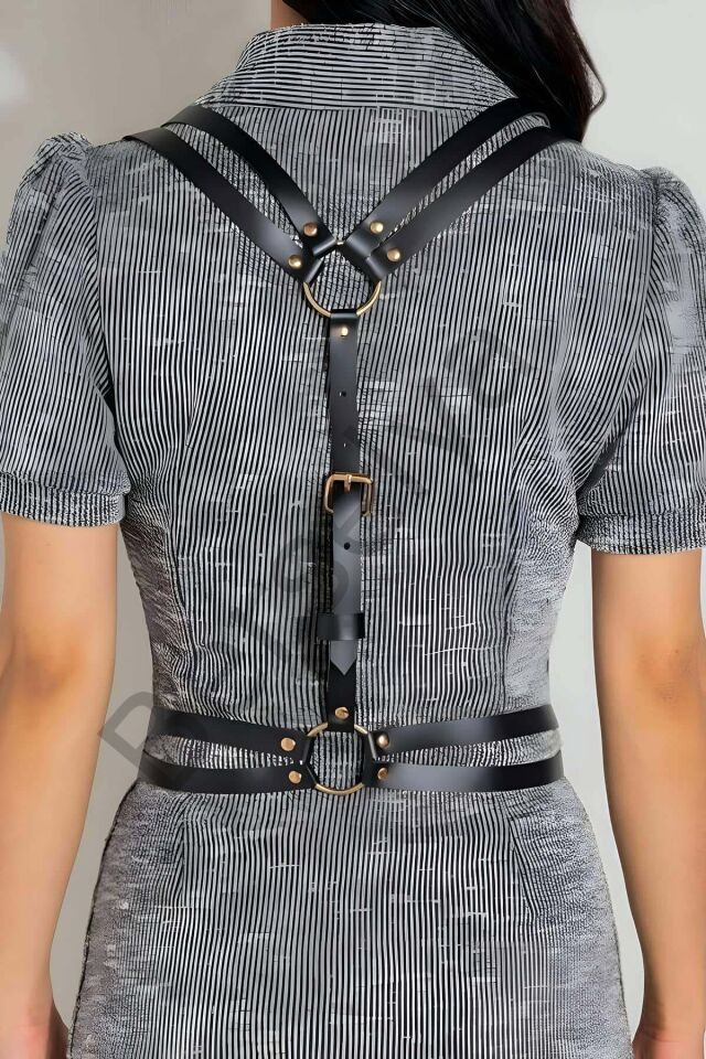 Seksi Omuzdan Askılı Deri Bel Kemeri, Giysi Aksesuar - Brf1180