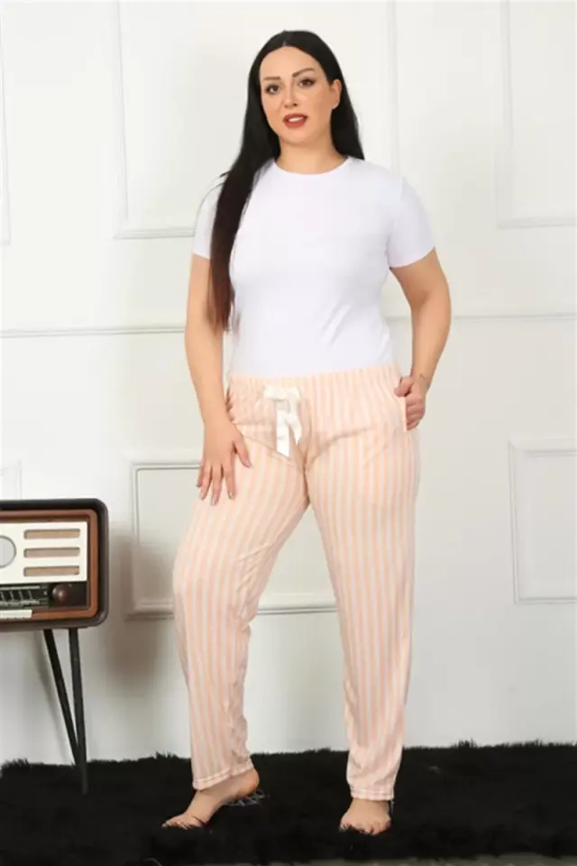Kadın Pamuklu Büyük Beden Alt Pijama
