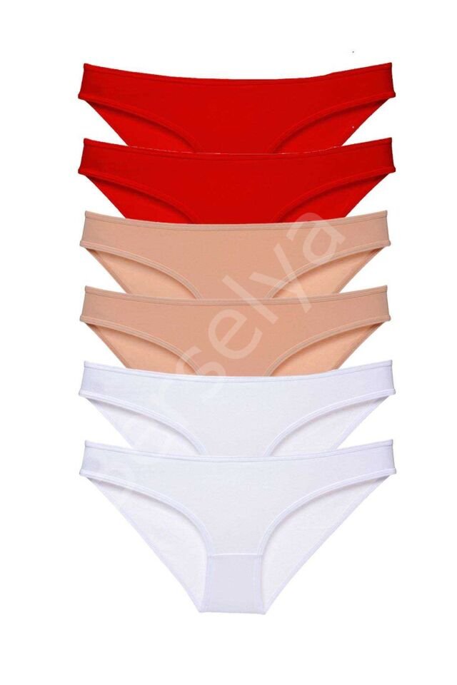 6 adet Süper Eko Set Likralı Kadın Slip Külot 547