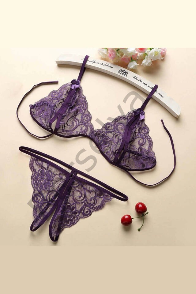 Kadın Dantelli Sütyen Külot Takımı 5'li Set