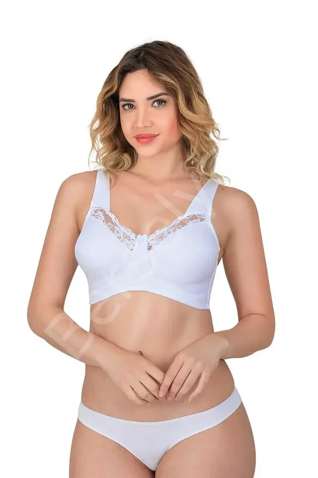 Beyaz Mı 181b Dantelli Toparlayıcı Cotton Sütyen