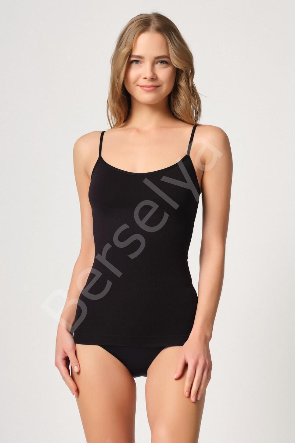 Siyah Mı Emay 5020 İnce Askılı Atlet Korse