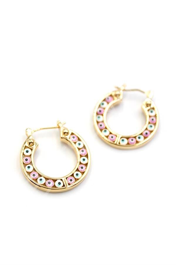 Halka Nazar Küpe - Altın