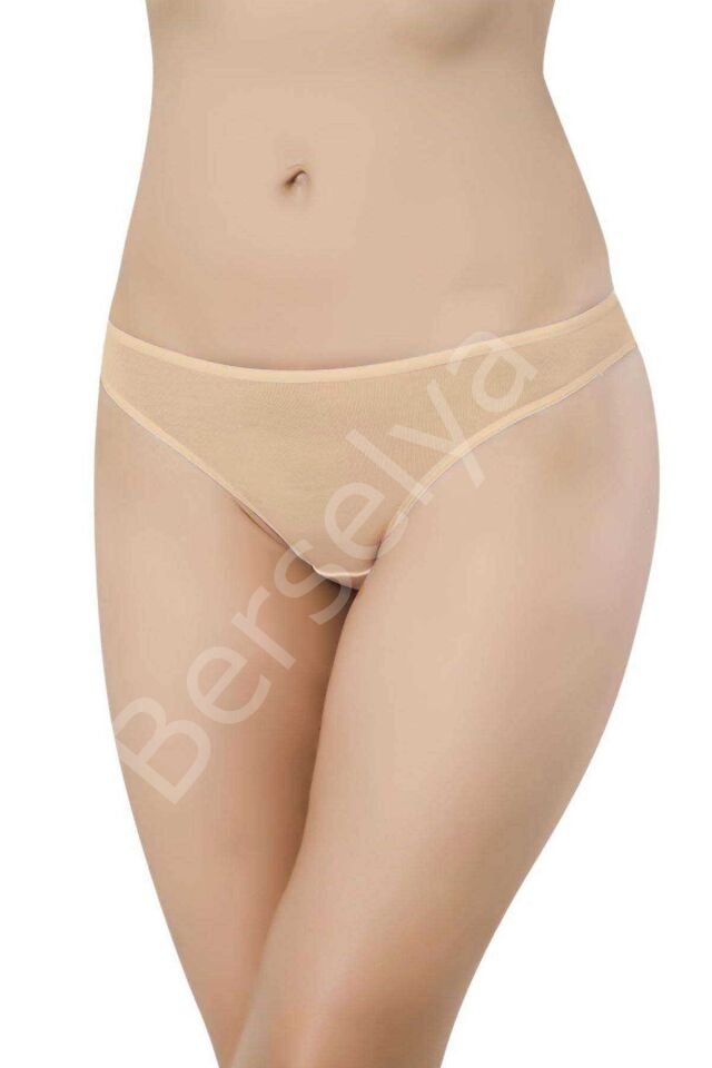 6 adet Süper Eko Set Likralı Kadın Slip Külot Ten Pudra Yeşil