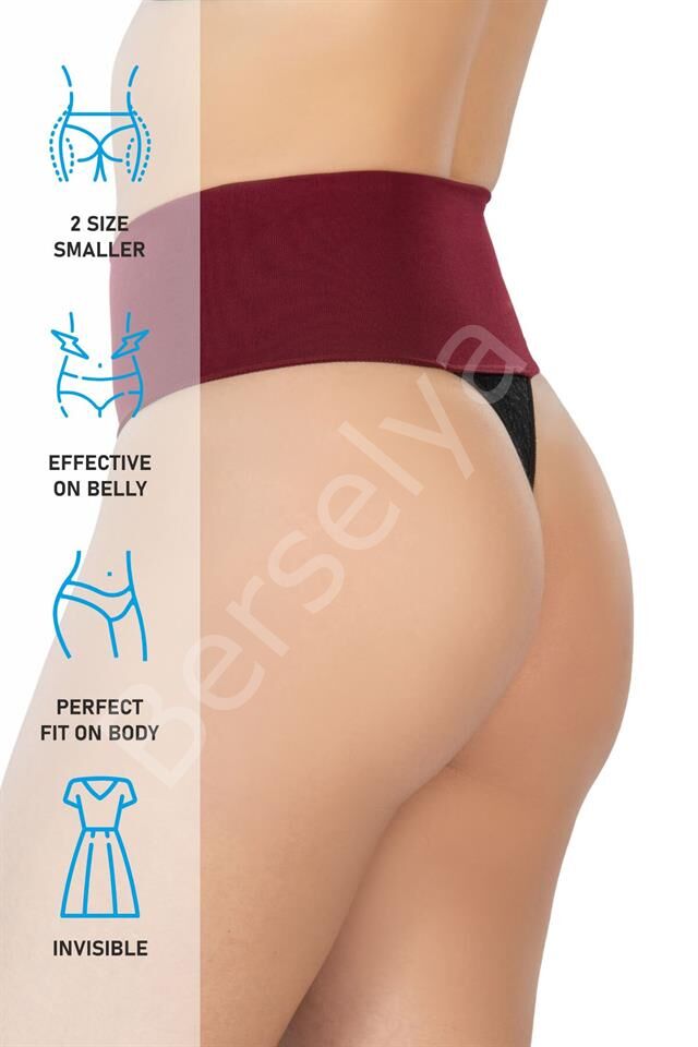 Bordo Mı 2048 Seamless Çift Renk String Korse