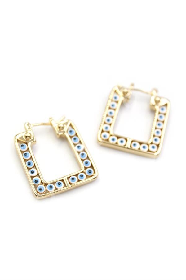 Kare Nazar Küpe - Altın