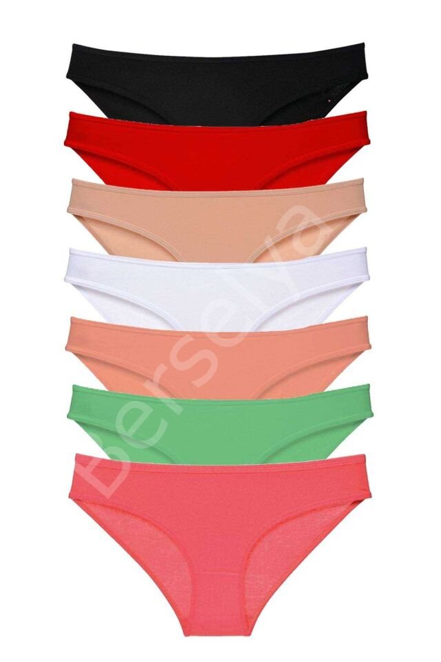 7 Adet Süper Eko Set Likralı Kadın Slip Külot Set 5