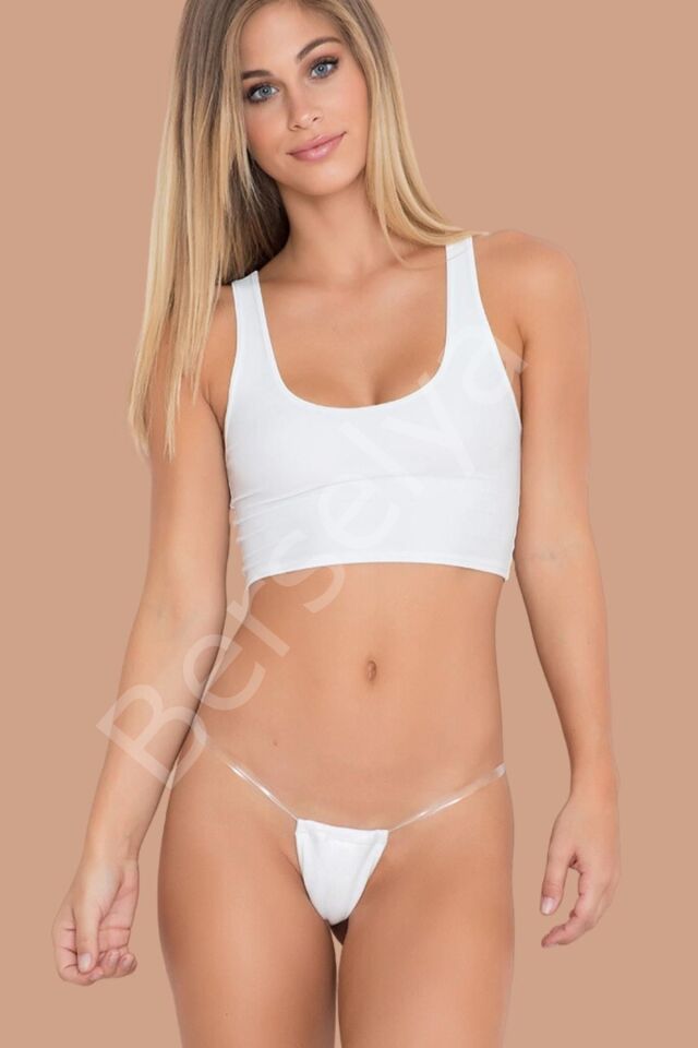 Tanga Yanları Silikon Lastik Bağlamalı Fantezi Külot 80754