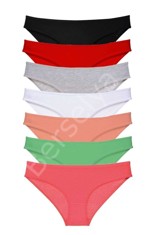 7 Adet Süper Eko Set Likralı Kadın Slip Külot Set 6