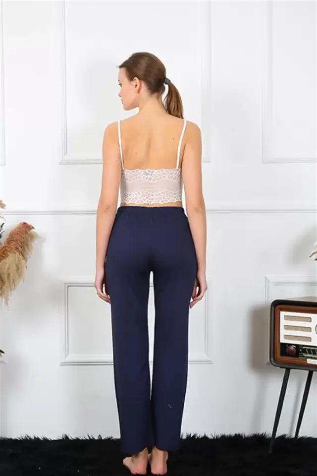 Kadın Pamuklu Alt Pijama Lacivert