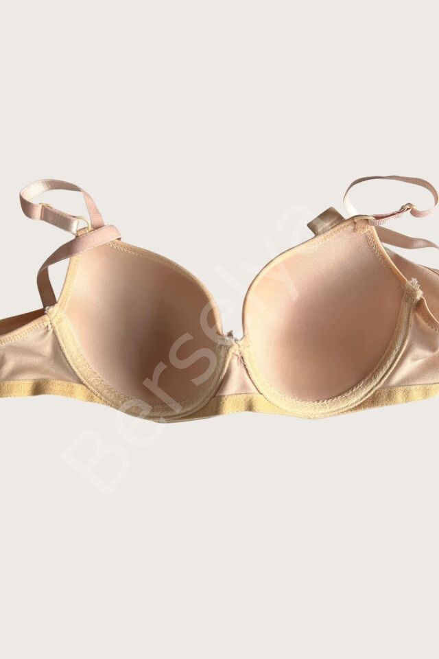 Siyah-beyaz-kırmızı-ten 4'lü İçi Boş Micro Balenli Günlük Tek Desteksiz Sütyen