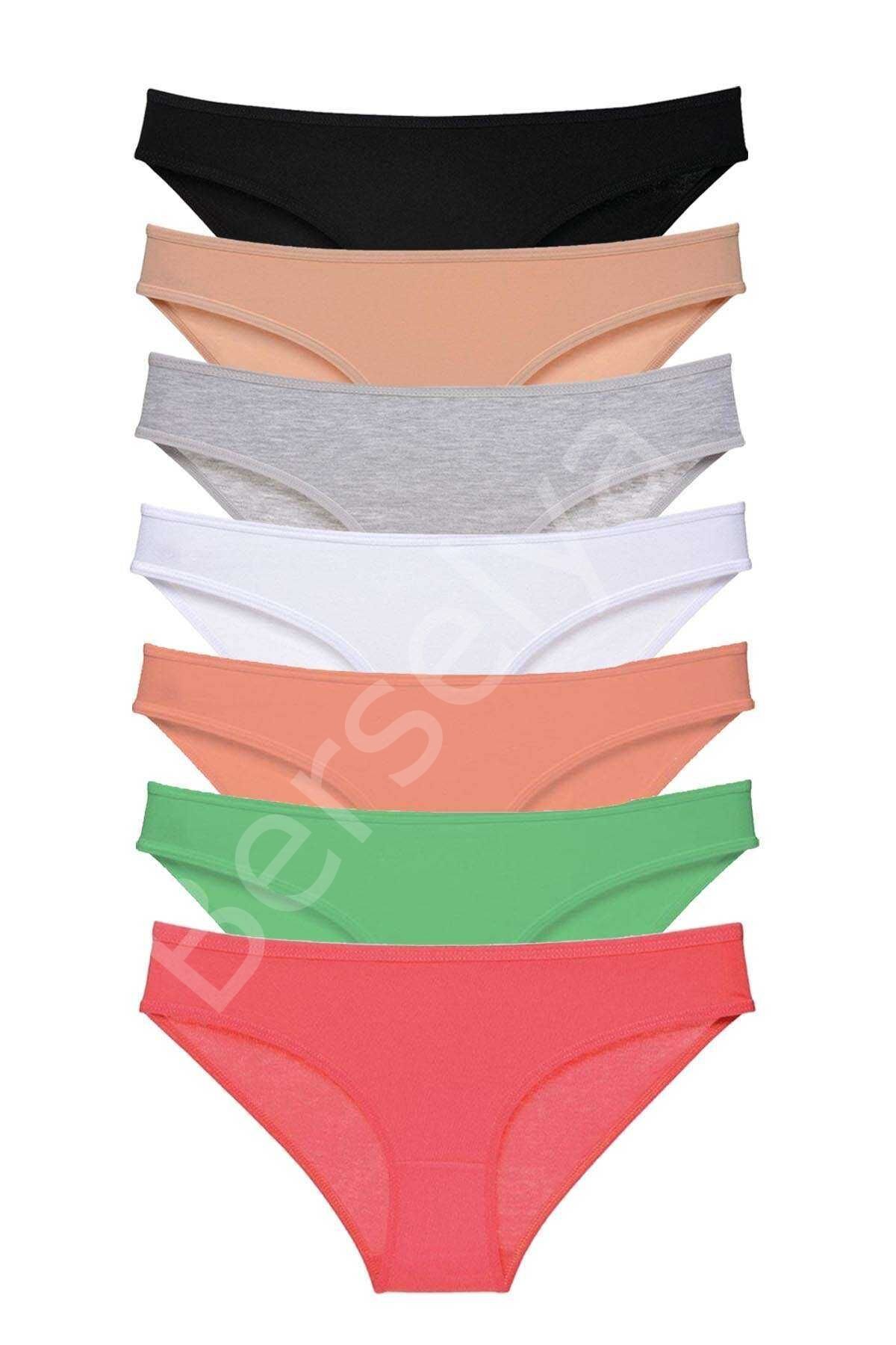 7 Adet Süper Eko Set Likralı Kadın Slip Külot Set 7