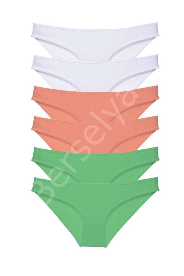 6 adet Süper Eko Set Likralı Kadın Slip Külot 550
