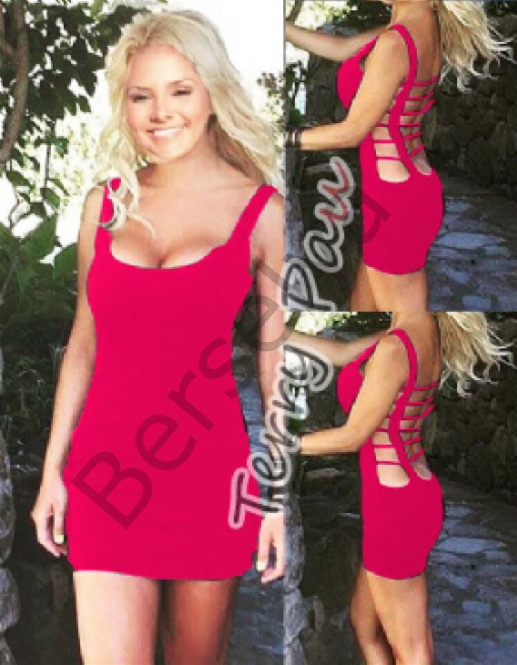 B101122 Kırmızı Özel Tasarım Elbise