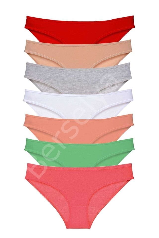 7 Adet Süper Eko Set Likralı Kadın Slip Külot Set 8