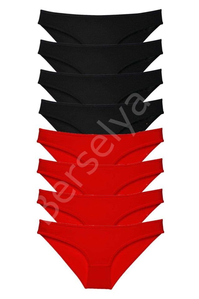 8 Adet Süper Eko Set Likralı Kadın Slip Külot