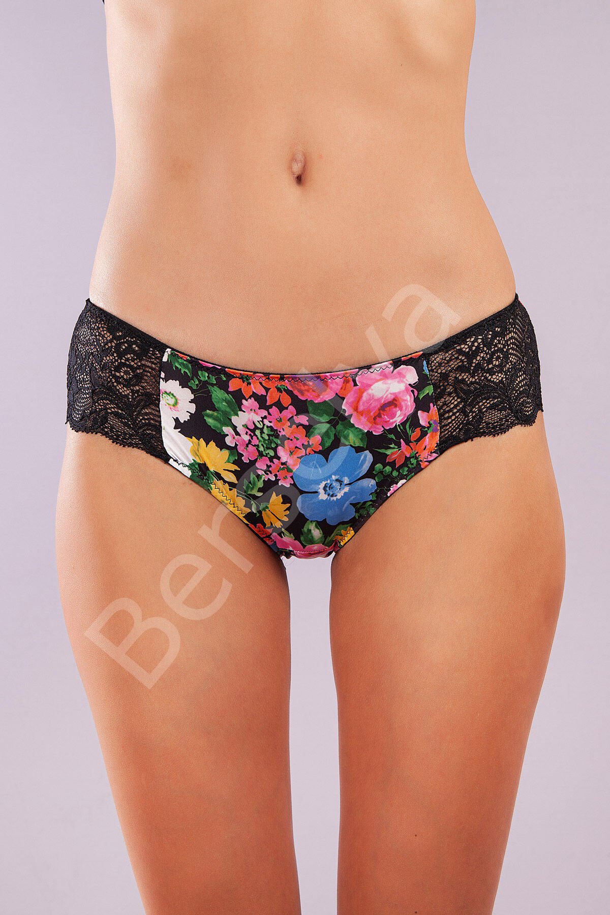 Garden Boy Short, Kadın Dantelli Çiçek Baskılı Şort Külot