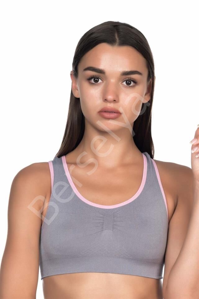 Gri Pembe Emay 4024 Double Sütyen Korse