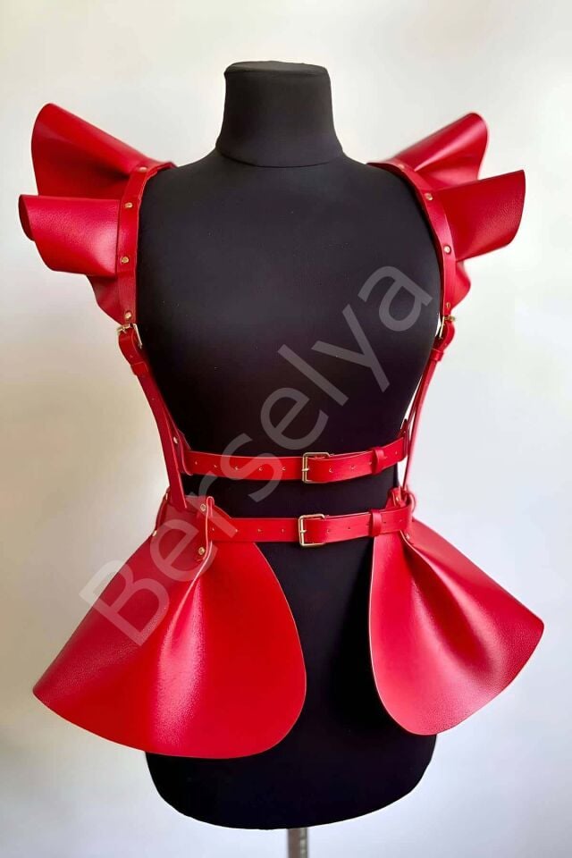 Deri Elbise Harness, Mini Deri Etek, Deri Elbise Etek Harness - Brf1001