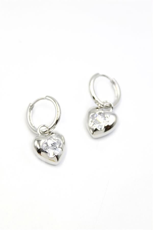 Kalp Küpe - Gümüş