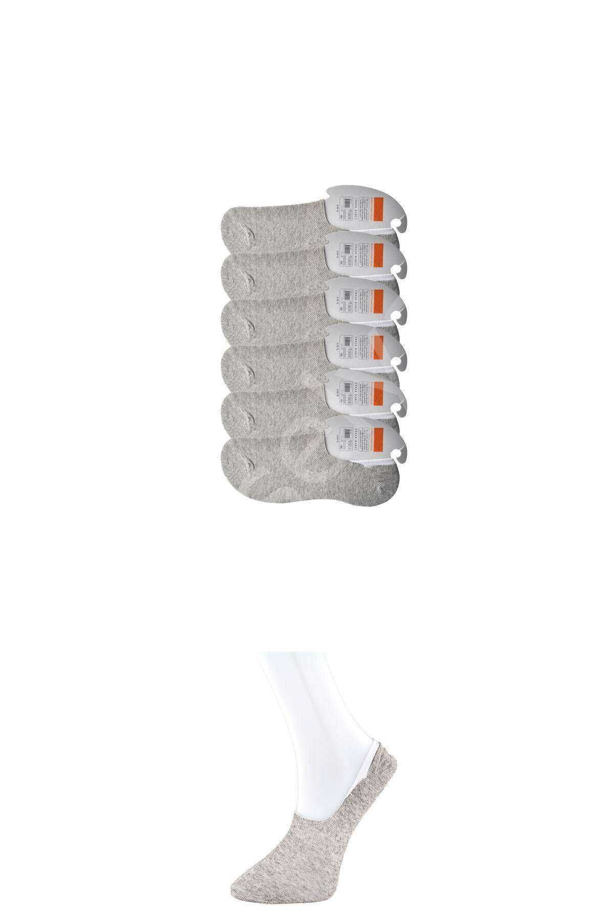 Gri Erkek Babet Çorap 6 çift