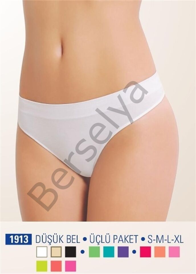 Nbb 1913 Düşük Bel Üçlü Paket Dikişsiz