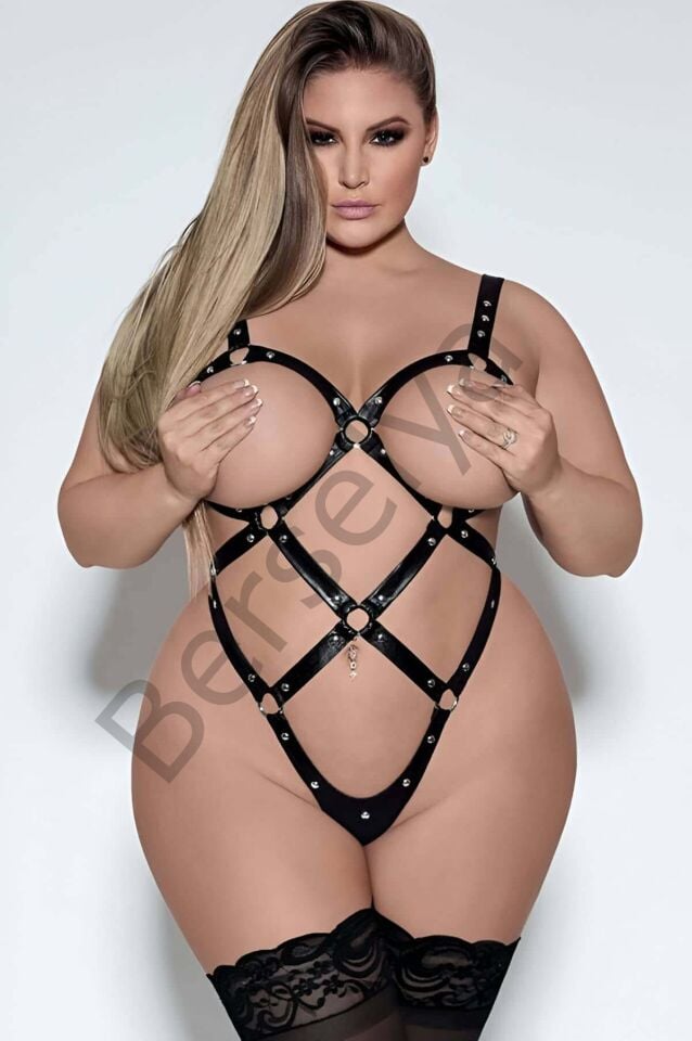 Kadın Siyah Büyük Beden Fantezi Giyim - Brf542