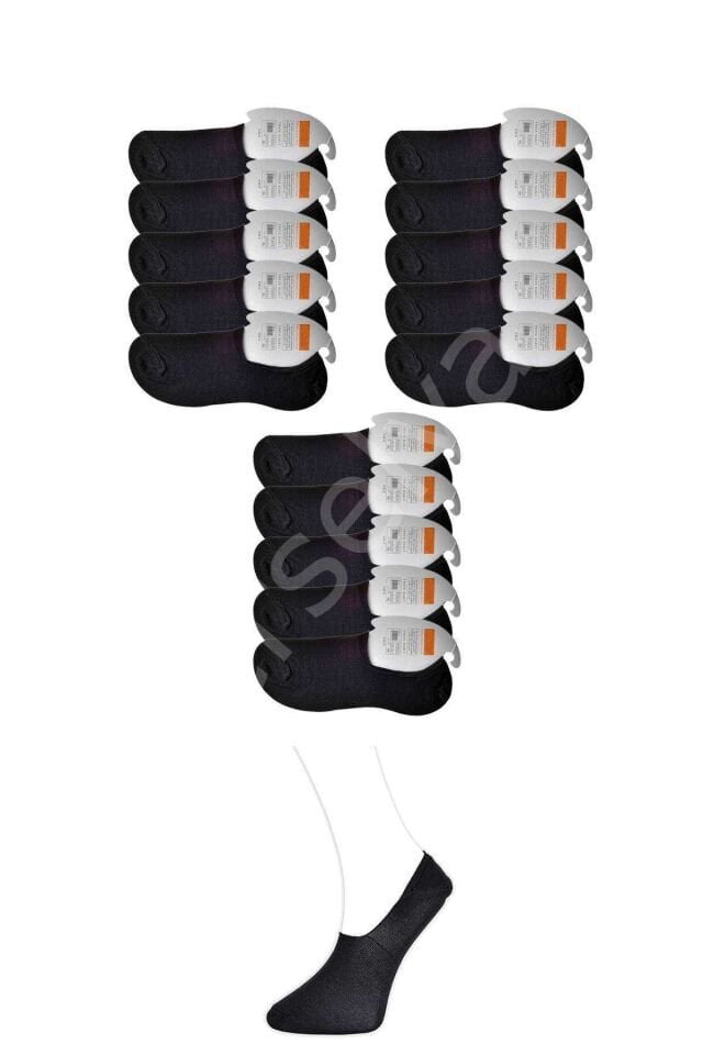 Siyah Erkek Babet Çorap 15 çift