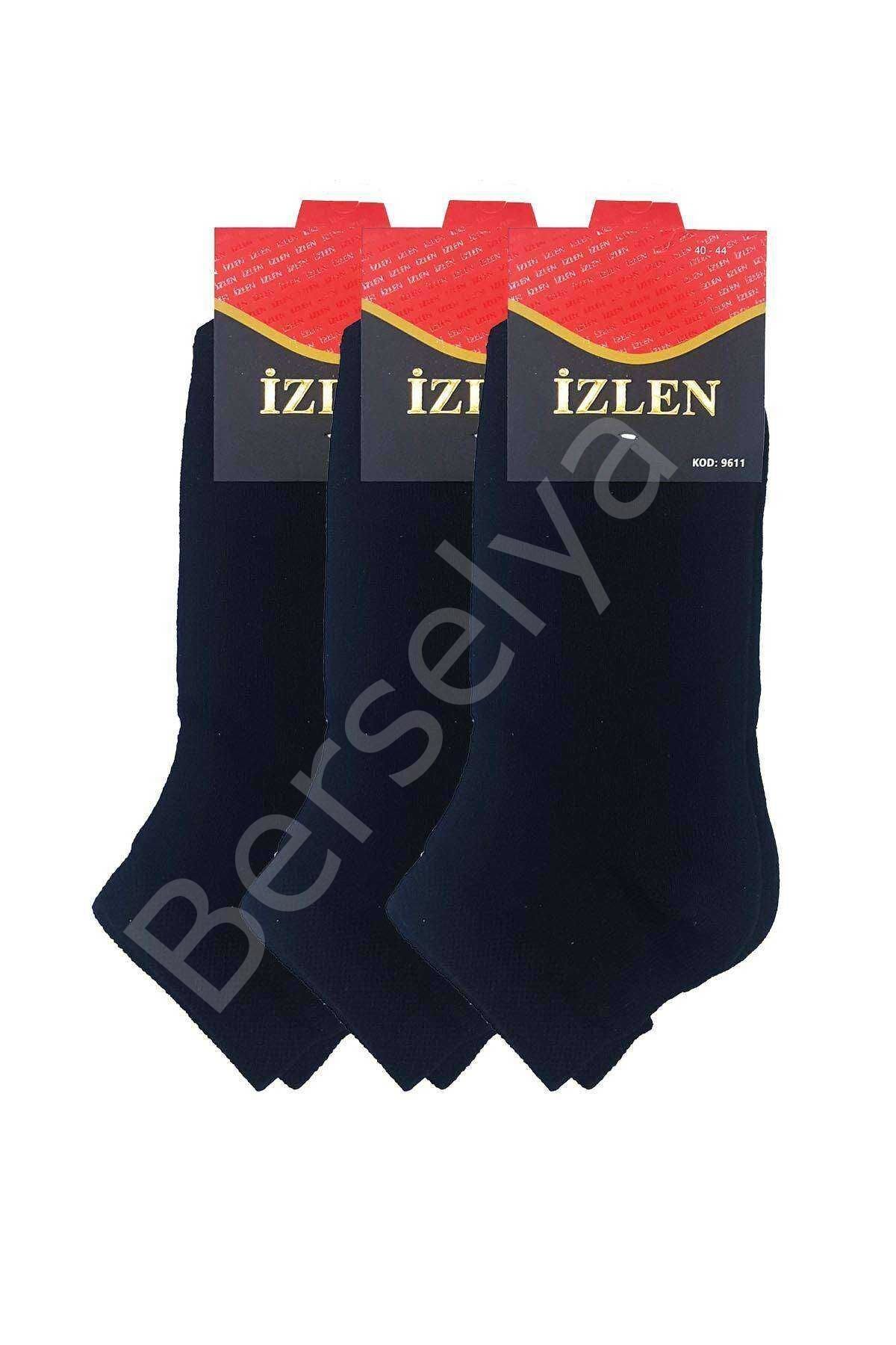 Siyah Erkek Kısa Spor Çorap 3 Çift