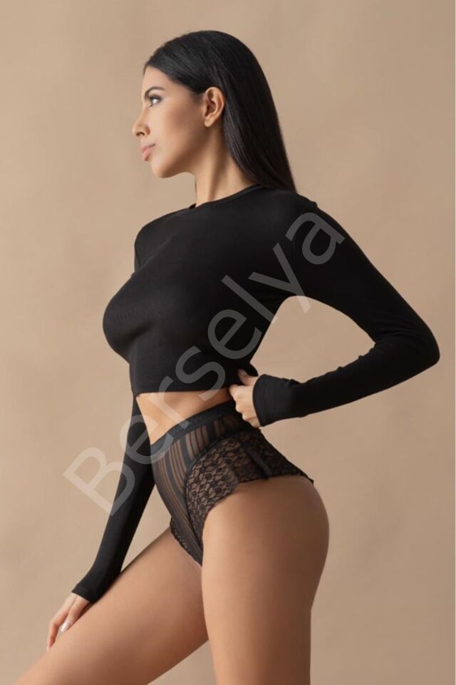 Siyah Kadın Çizgili Külot Veronica-k1008