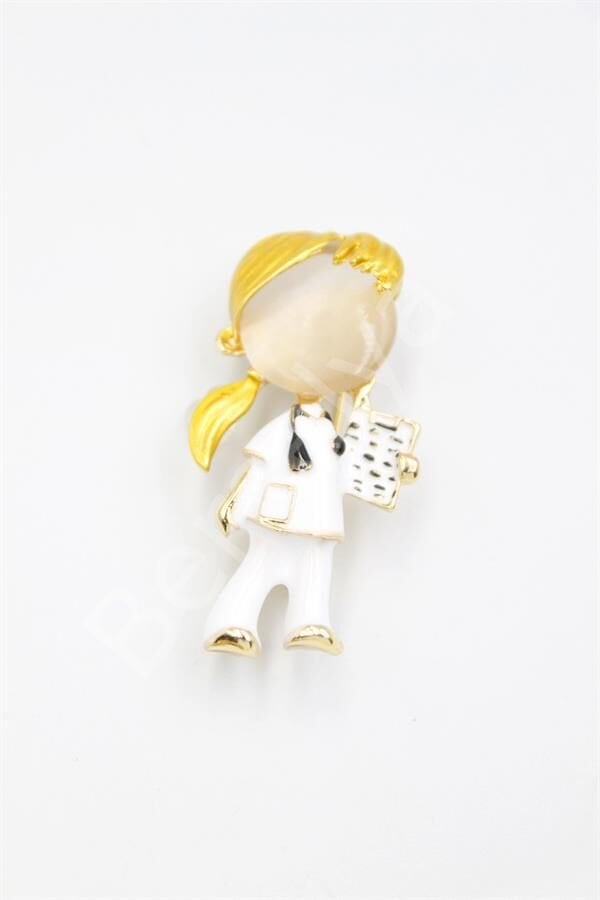 Hemşire Doktor Broş - Sarı