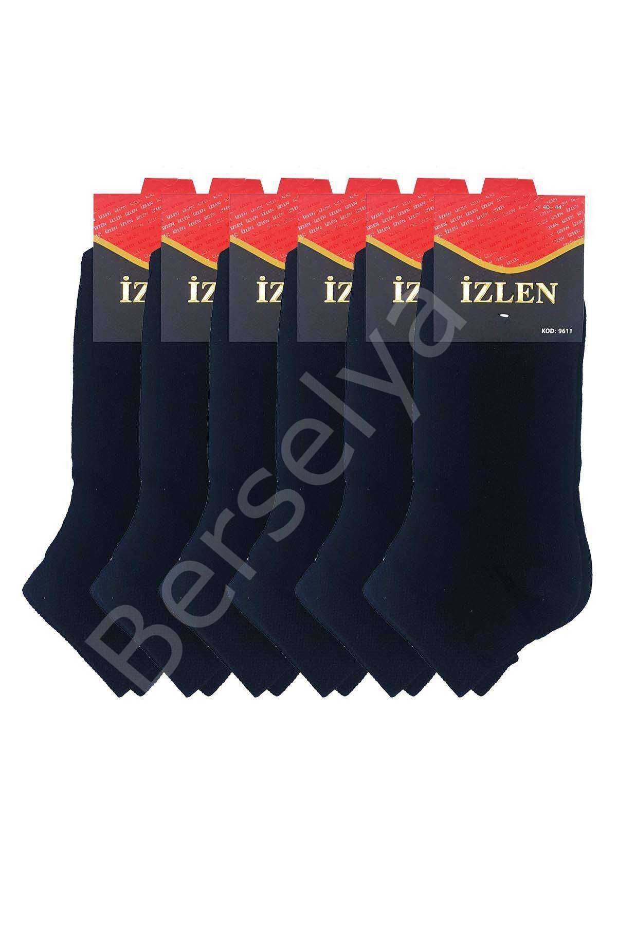 Siyah Erkek Kısa Spor Çorap 6 Çift